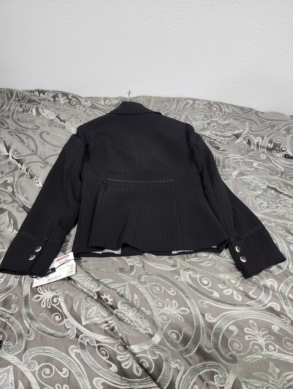 Tahari Arther Levine Tailored Black Pinstripe Women's Blazer & Trouser Suit 0P - Picture 8 of 14